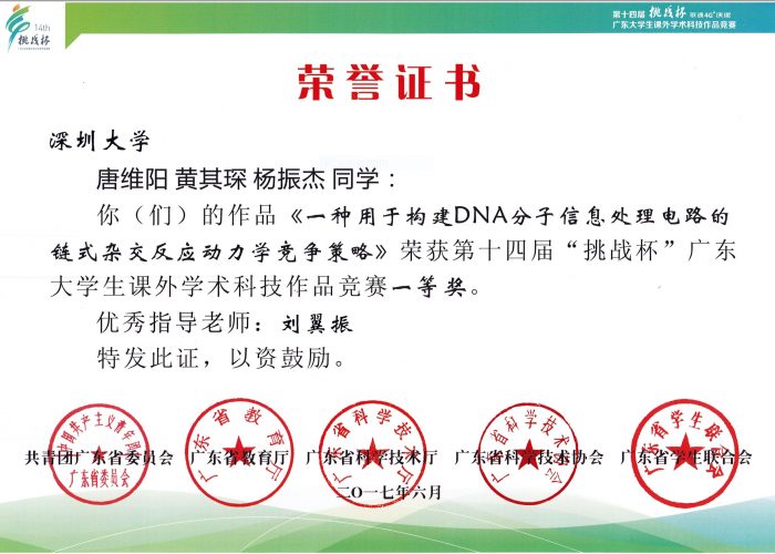 2017挑战杯省赛优秀教师